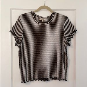MADEWELL baby tee with lettuce edge details